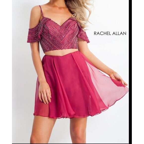 rachael allan boho‎ homecoming prom formal cocktail two piece dress 12 - Picture 1 of 9